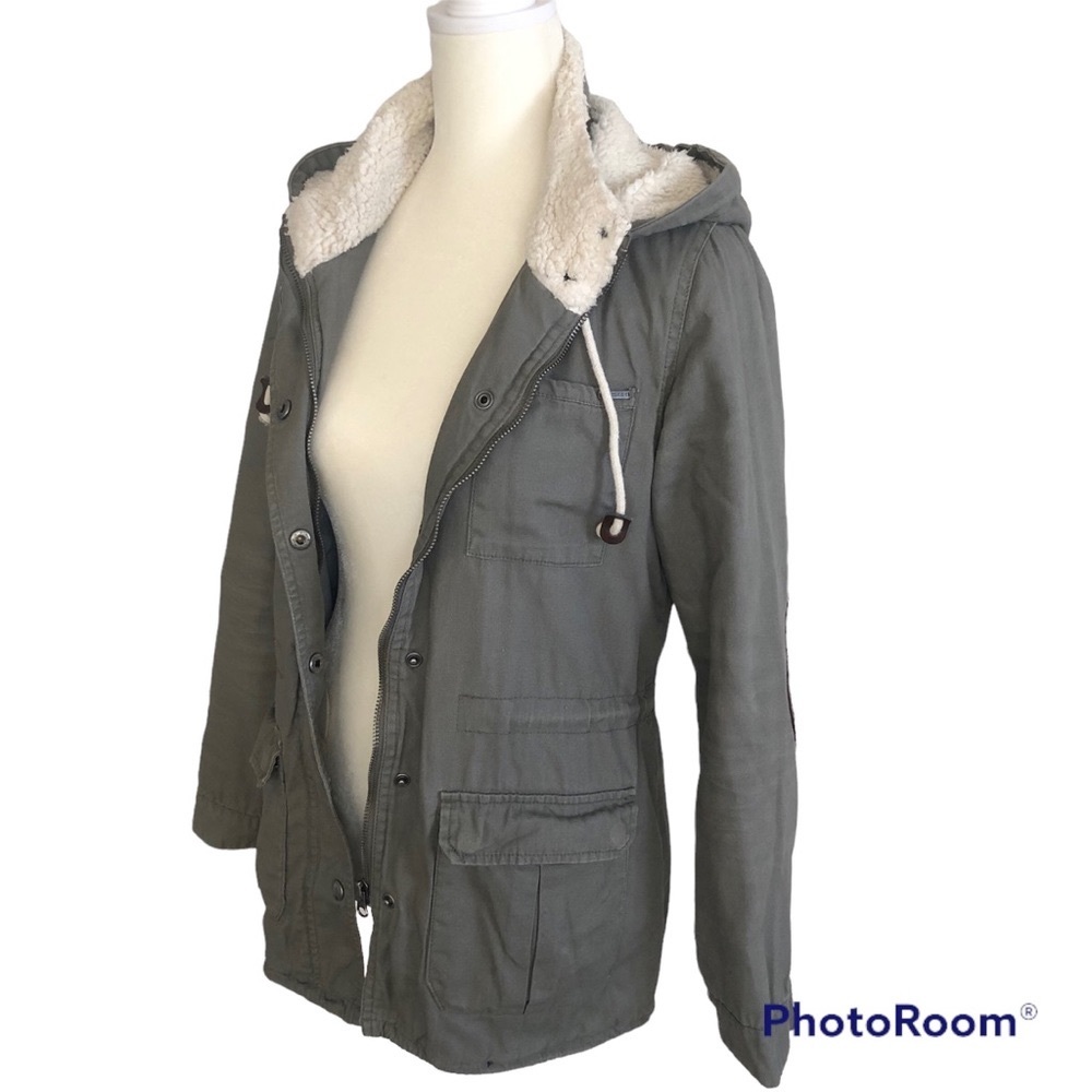 Element green military utility jacket